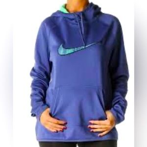 Nike XL DriFit Swoosh Purple Pullover Hoodie
